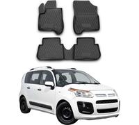 2009-2016 Citroën C3 Picasso Tapis TPE Noir 4 pièces