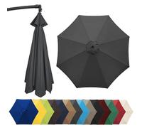 200cm 270cm 300cm Toile De Rechange Pour Parasol À 6/8 Baleines, Auvent De Remplacement Pour Parasol De Terrasse Pour Jardin/Terrasse Parasol En Porte-À-Faux, Auvent De Secour(Color:Gray,Size:6 ribs-3