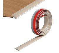 200cm Bandes de Garniture de Porte de Tapis, Bandes de Transition de Sol, Bande de Séparation de Porte pour les Sols à Seuil avec Moquette Hauteur de Transition Inférieure à 5 mm (Gris)