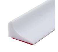 200CM Garde d'eau de douche pliable, Barrière de Douche Seuil Douche Barrage d'eau Autocollante, Anti Débordement Seuil de Douche Barrage D'eau en Caoutchouc, Joint Porte Douche (Blanc)