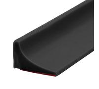 200CM Garde d'eau de douche pliable, Barrière de Douche Seuil Douche Barrage d'eau Autocollante, Anti Débordement Seuil de Douche Barrage D'eau en Caoutchouc, Joint Porte Douche (Noir)