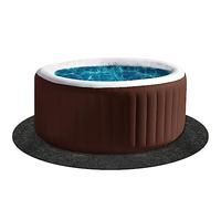 200cm Tapis de Bain à Remous, Rond Tapis de Protection Piscine Absorbant l'eau Anti-Dérapant pour Extérieur Intérieur Spa Tapis de Protection de Piscine Protège Les Bains à Remous de l'usure