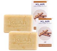 200g KLAR Lot de deux savons à la cannelle (2 x 100 g)