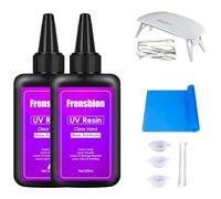 200g mise à niveau claire inodore résine UV dure, moule outil de démarrage kit pour bijoux boucles d'oreilles collier bracelet de fabrication avec lampe