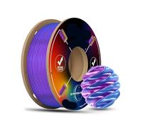 [200G] Plus de 30 couleurs PLA Silk Filament d'impression 3D dégradé bicolore/trois couleurs/quatre couleurs 1,75 mm Matériau d'impression 3D for imprimantes FDM(ROSE+AZURE SP010)