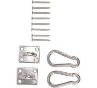 200kg Outdoor Swing Hook Set with Square Door Buckle Spring Hook 304 Stainless Steel Hammock Hook Set for Porch Yoga