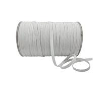 200M Caoutchouc élastique Couture Blanc, Cordon élastique pour travaux manuels et Confection. Rouleau de Ruban élastique pour Couture. 200M x 4mm Blanc