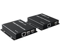200M KVM IP extender, une paire de commutateurs Multi - Gigabit via RJ45 cat5e/6 1080p HDMI USB KVM Ethernet extender pour PC DVR loptop support souris clavier support fonction d'écran tactile (TX+RX)