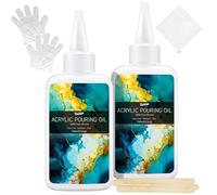 200ml Artists Huile De Silicone Pour Pouring,Huile De Silicone Pure Pour Verser En Acrylique,Aquarelle Et Autres Peintures,Activateur De Cellules Dramatiques Transparentes,Non Toxiques Et Inodore