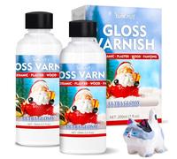 200ml Vernis Argile Autodurcissante Transparent Brillant (Vernis Argile) | Glaçure Imperméable Résistant aux Fissures & Rayures | Compatible avec Acrylique, Poterie, Céramique, Bois & Plâtre