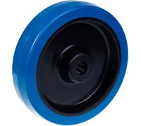 200mm 8" wheel blue rubber with nylon centre stainless bearing 1600kg, set of 4
