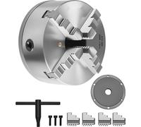 φ200mm Mandrin de tournage à 4 mors - avec plaque de support filetée 38,1-mm-8 - Mandrin pour tour - Mandrin de haute qualité