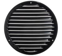 Ø 200mm Noir Métal Grille de Ventilation - Grille D'aération avec Moustiquaire