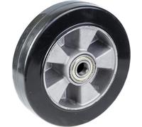 200mm wheel with black elastic rubber on aluminium centre
