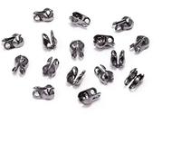 200pcs 1.5/2.4/3.2mm Ball Chain Fermoirs Fin Crimps Perles Ball Collier Chaîne Connecteurs Résultats pour DIY Fabrication de Bijoux (Gun Black, 3.2mm200pcs) Traitement professionnel