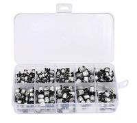 200PCS 10 Valeurs Kit de Condensateur 10-50V 1uF-470uF Condensateur Électrolytique SMD Assortiment Condensateurs Électrolytiques E, Capacitance