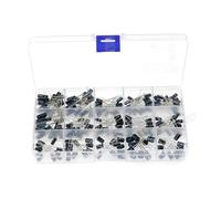200pcs 15value 0.1-220uF Aluminium Electrolytic Capacitors Assortment Storage Box Kit 10V 16V 25V 50V Capacitance Meters