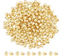 200pcs 4mm Gold Round Spacer Beads Stainless Steel Loose Beads Metal Small Hole Spacer Beads Smooth Surface Beads Find For Jewellery Making,Hole 1.5mm