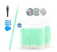 200PCS Bâtonnets de Nettoyage en Mousse pour Équipement Optique de Nettoyage, Trou du Haut-Parleur de Nettoyage, Produits Électroniques Bâtonnets de Nettoyage, avec Autocollant Anti-Poussière