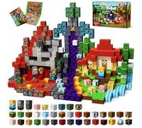 200pcs Blocs de Construction Magnétiques, Jouet Adapté aux Enfants, Garçons et Filles, 3+ Ans, Cubes Magnétiques Empilables