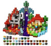 200pcs Blocs de Construction Magnétiques, Jouet Adapté aux Enfants, Garçons et Filles, 3+ Ans, Cubes Magnétiques Empilables