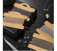 200PCS Chaînes de fabrication de bijoux, Kit de chaînes de collier Chaîne de câble plaquée avec fermoir mousqueton, pinces à épiler