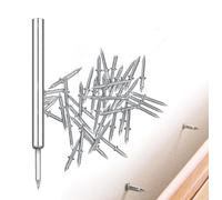 200PCS Clou Sans Couture à Fil de Plinthe à Double Tête, Ligne De Pied Clous Sans Marques, avec Outil De Manchon Spécifique, Sécurité Invisibles Petit Vis Clous, pour Tapissier, Placages Bois