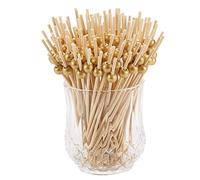 200pcs Cocktails Choix de Piscine colorée de Balle Ronde Pick Fruit Pick Fruit jetable Bambou Bambou Burger Cocktail Perles dorées pictes Choix pour Les apéritifs