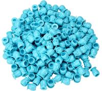 200pcs Disposable Tattoo Pigment Ink Cups Skull Tattoo Ink Cups For Tattoo Permanent Makeup Container Cap Tattoo Accessory Tattoo Kits(Blue)