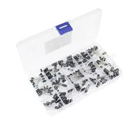 200pcs Electrolytic Capacitor Aluminum Classification Box Kits with 15 Specifications Ranging From 0.1uF - 220uF Diy Kit MQXFCZUX