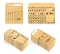 200pcs Enveloppes de Graines Refermables, 5x10cm Sachets de Graines Organisateur de Stockage de Graines Petites Enveloppes pour Graines pour la Collecte de Graines de Légumes