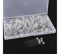 200Pcs Épingles Droites Pins Épingle à Tete de Diamant Cristal Goupilles de Corsage Aiguille en Acier Inoxydable 5.3cm, Broches de Bouquet de Mariage, Convient pour Corsage de Mariage, Bouquet
