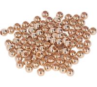 200pcs grandes perles à trous ponçage manuel polissage en résine synthétique artisanat léger pour bracelet collier or 8mm