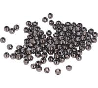 200pcs grandes perles à trous ponçage manuel polissage en résine synthétique artisanat léger pour collier bracelet gris 8mm