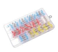 200pcs Heat Shrinkable End to End Connector, 4 Sizes, Durable and Waterproof Heat Shrink Connectors Connector, 26-10AWG Butt Connectors Tubing Electrical Lug for Automobiles Motorcycles