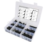 200pcs Hexagon Socket Head Cap Bolt Kit 9 Specifications High Strength Cylindrical Bolts/Screws Black