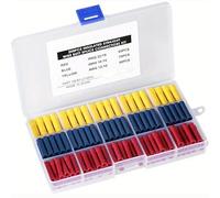 200pcs Insulated Butt Splice Crimp Connectors Kit 10-22AWG Assorted Colors Durable Brass & PVCStraight Wire Terminal Connectors
