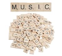 200pcs Lettres en Bois, Lettre Bois, Tuiles de Lettres A à Z et Chiffres, pour l'Éducation, Les Loisirs Créatifs et Les Cadeaux, Peinture Écologique, 20 x 18 x 4mm