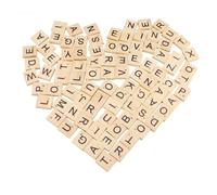 200pcs Lettres en Bois,Lettre Scrabble Bois,Lettre Bois,Lettres de Scrabble,Lettres Mobiles,Tuiles de Lettre en Bois A à Z,Pour Travaux Manuels,étude,Orthographe,Cadeau,20 x 18 x 4mm
