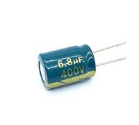200pcs/lot 6.8UF high frequency low impedance 400V 6.8UF aluminum electrolytic capacitor size 10 * 13mm 20% AUOQKQUT