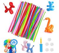 200pcs Modeler Ballons,Ballons de Baudruche en Latex Longue, Ballons de Modélisation avec Pompe,Couleur Ballons à Modeler,Magiques Ballons,pour Décoration de Fête, Anniversaires ou Cérémonie