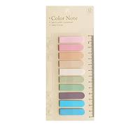 200pcs Notes Autocollantes Colorées, 10 Couleurs Rectangle Transparent Onglets D'indexation Colorées, Marqueurs de Livre avec Règle, Notes Adhésives pour Marquer Pages/École Et Bureau Type 3