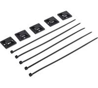 200pcs Nylon Rei?sgesch verschl��sse Haute temp�rature fort c�ble autobloquant avec supports pour cl��ture 20x20 mm noir