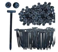 200Pcs Nylon Universal Cable Tie Buckle, Heavy Duty Self-Locking Nylon Zip Ties Holder. Small Cinch Straps, Multipurpose Plastic Cable Ties Tool for Car Daily Repair (100PCS)