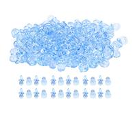 200pcs Pacificateurs Bébé Acrylique, 20x10x10mm Bébés Mamelons pour Jeu de Douche de Bébé, Sexe d'Anniversaire Révéler Fête Mini-Décoration Favorable Accessoires (Blue)