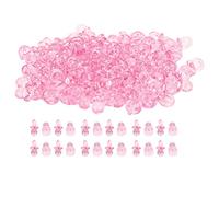 200pcs Pacificateurs Bébé Acrylique, 20x10x10mm Bébés Mamelons pour Jeu de Douche de Bébé, Sexe d'Anniversaire Révéler Fête Mini-Décoration Favorable Accessoires (Pink)