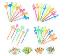 200pcs Pic Aperitif Plastique Pique Brochette Fourchette Cocktail Apero | Design élégant, prise en main facile, présentation soignée, réutilisable, nettoyage rapide, idéal pour buffets