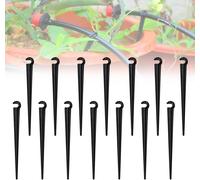 200Pcs Piquets de Support de Tuyau d'irrigation Support Irrigation Support en Plastique Accroche Tuyau Arrosage Piquet Goutte à Goutte Crochet pour 1/4`¿ Tuyau Goutteurs Jardins Fleurs Plantes