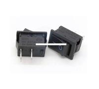 200Pcs Push Button Switch 15x21mm SPST 2Pin 6A 250V 10A 125V KCD1-101 Snap-in On/Off Rocker Switch 15MM*21MM Black NWPNLXEA