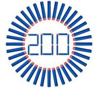 200pcs Recharges/Balle/fléchettes pour Nerf N-Strike Elite Series Blasters Pistolet Jouet -Lewin Deal bleu G